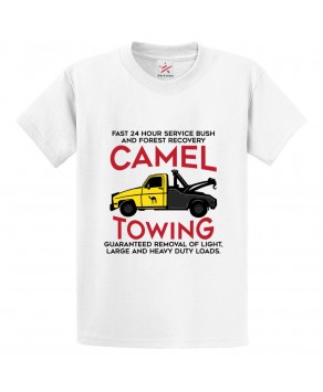 Fast 24 Hour Service Bush and Forest Recovery Camel Towing Unisex Classic Kids and Adults T-Shirt for Vehicle Lovers